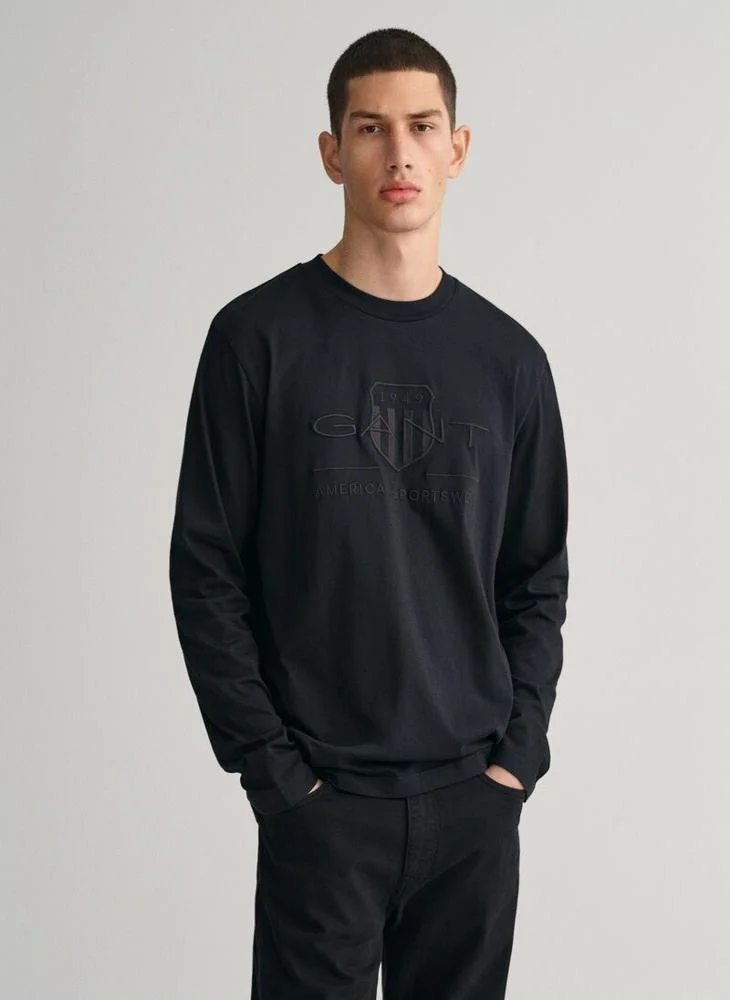 GANT Tonal Shield Long Sleeve T-Shirt
