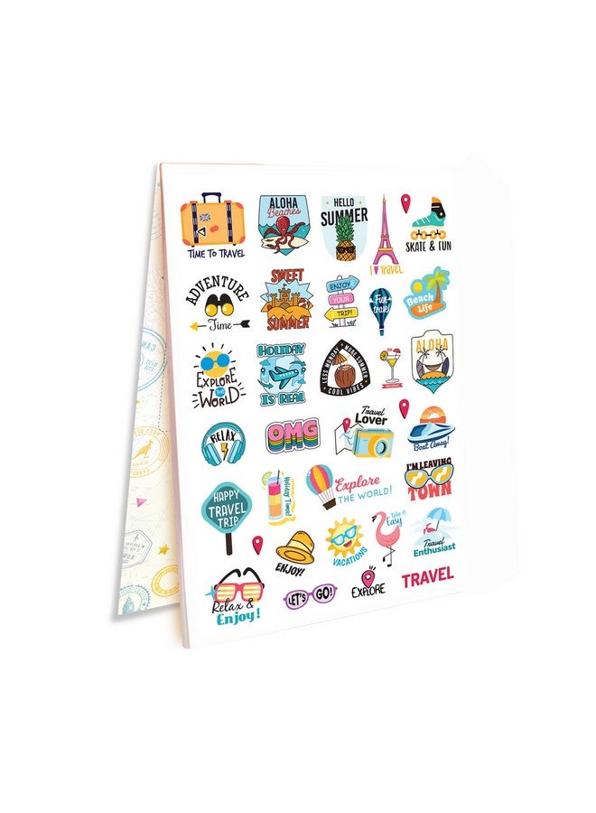 DOODLE Sticker Book for Journal with 370+ Travel Stickers | Perfect for Journaling, Scrapbook Projects, Décor & Page Decoration | A5 Book with 10 Pages - Image 1