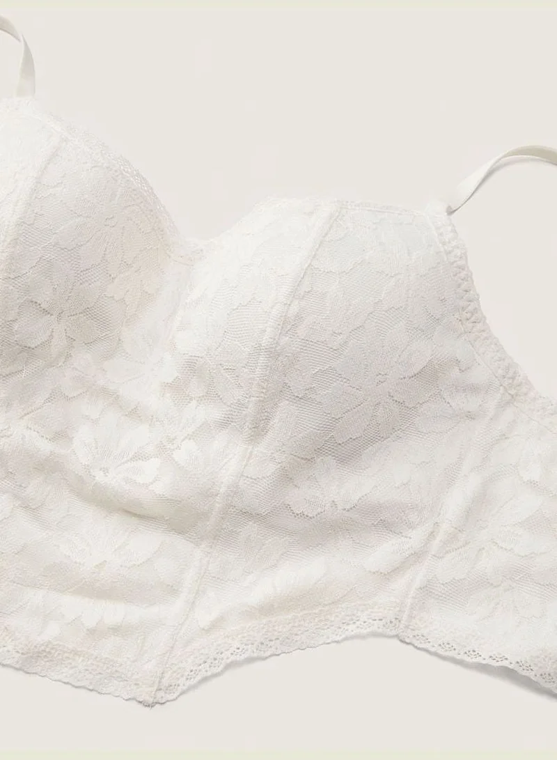 PINK Lace Lightly Lined Corset Top