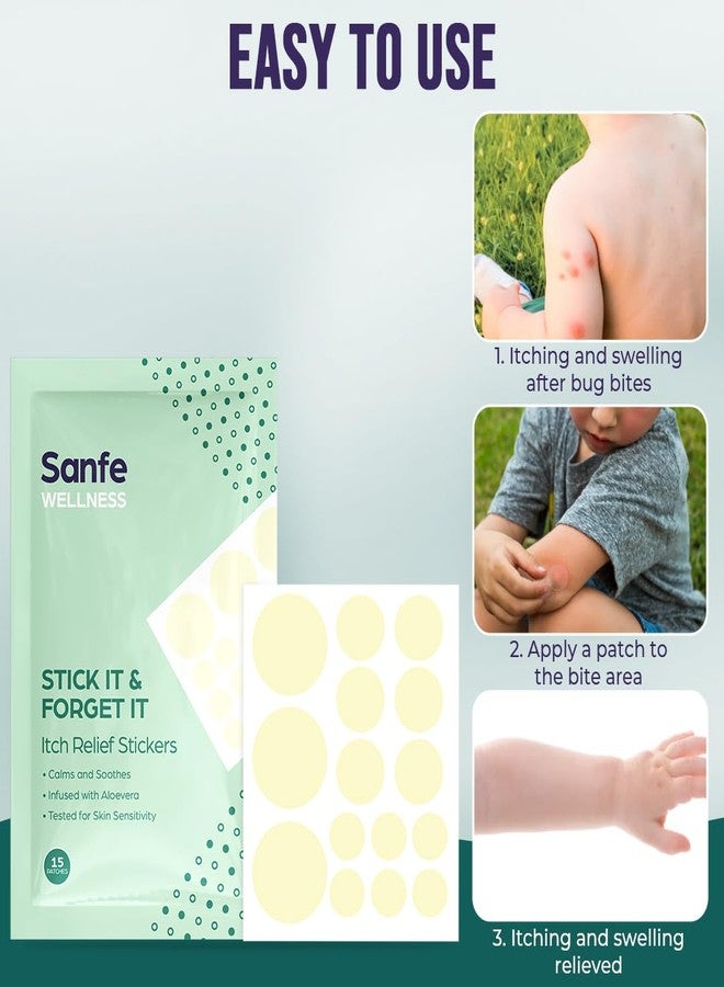 سانفي ملصقات سانفي لتخفيف الحكة | تُهدئ الحكة، وتُلطف البشرة، غنية بالألوفيرا | مُختبرة لحساسية البشرة | 15 ملصقة - Image 5