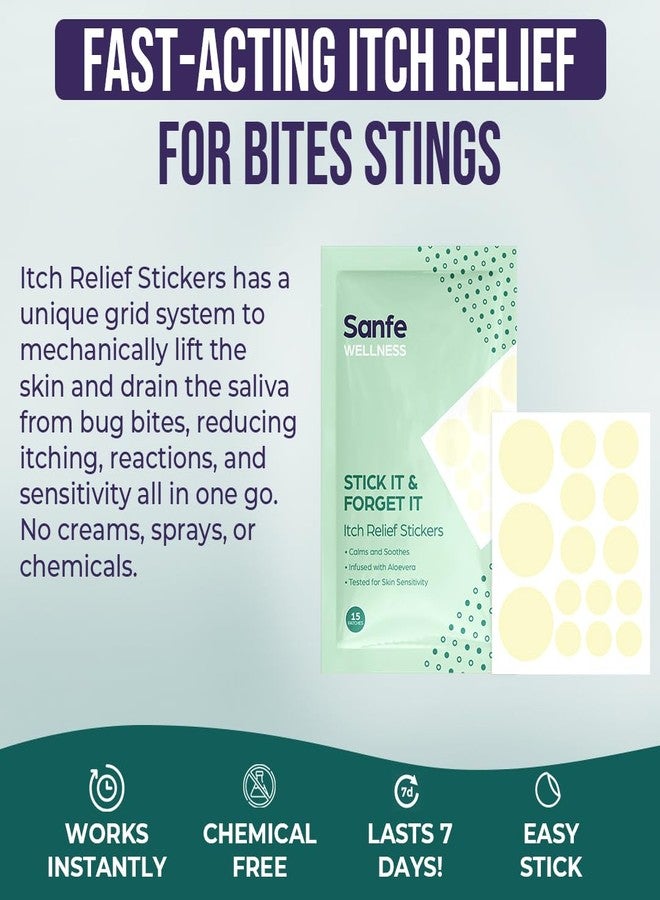 سانفي ملصقات سانفي لتخفيف الحكة | تُهدئ الحكة، وتُلطف البشرة، غنية بالألوفيرا | مُختبرة لحساسية البشرة | 15 ملصقة - Image 2