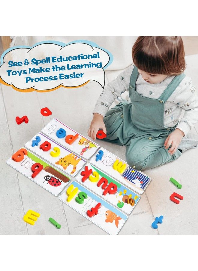 KIZZYEA Learning Educational Toys And Gift For 2 3 4 5 6 Years Old Boys & Girls See & Spell Matching Letter Game For Preschool Kids Learning Resources Stem Educational Toys For Toddler Learning Activities - Image 5