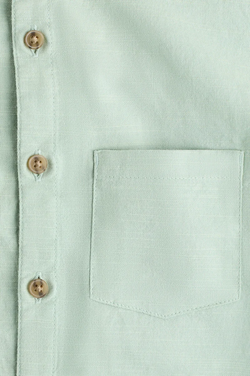H&M Linen-blend grandad shirt