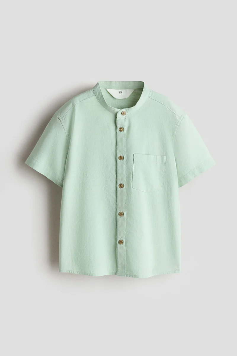 H&M Linen-blend grandad shirt