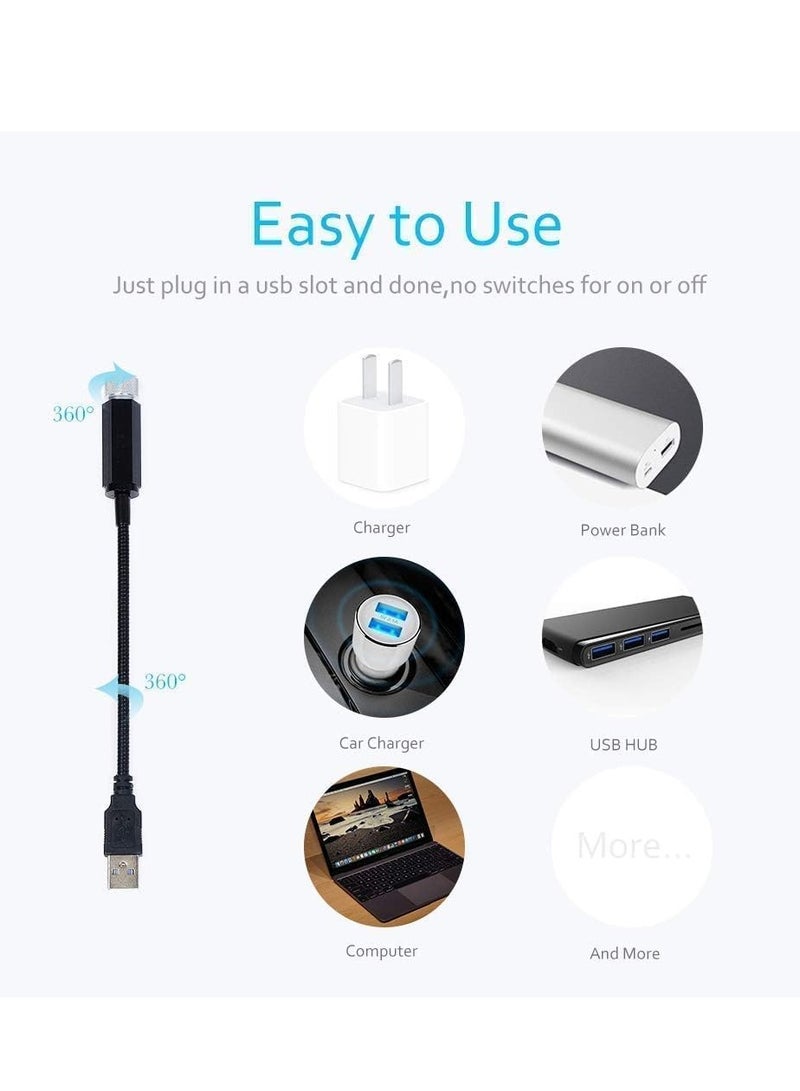 ELTRAZONE Portable Adjustable Romantic Rotating Head Star Atmospheres Decoration, Projector USB Night Light & Lamp For Car Interior, Home, Bedroom, Party, Camping, Walls And Ceiling Car Fancy Lights - Image 3