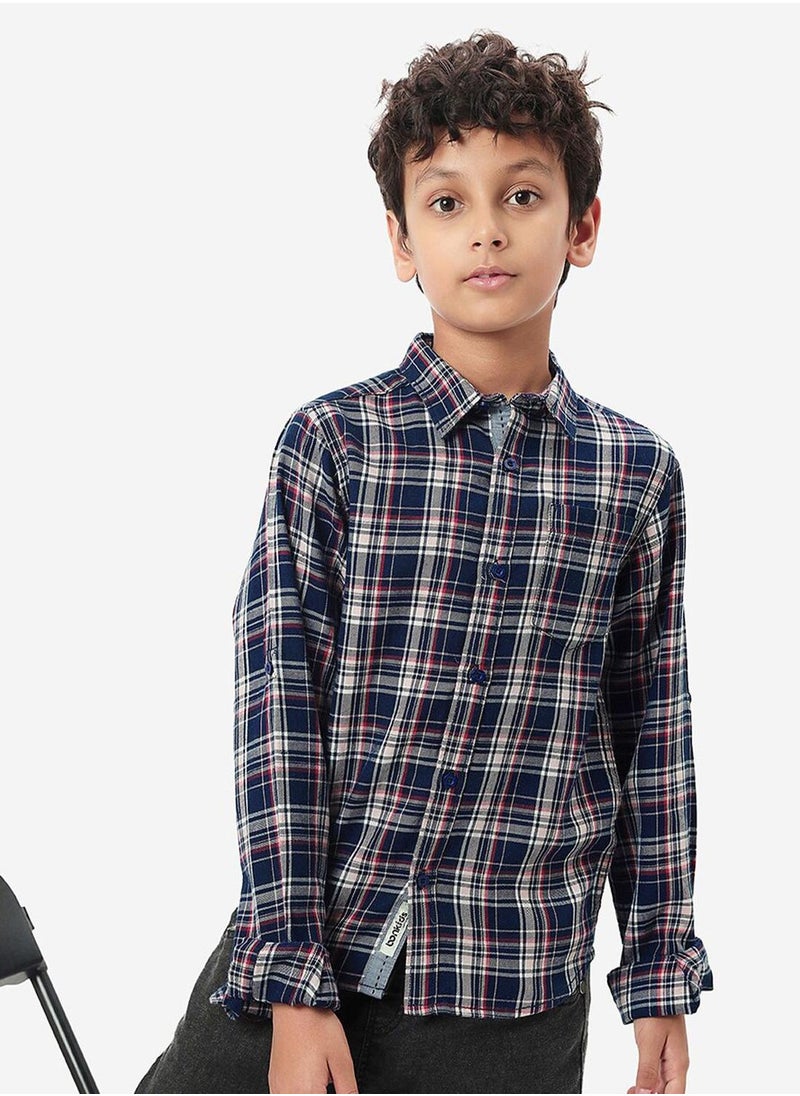 Bonkids Regular Long Sleeve Printed Multicolour Cotton Shirt For Boys 100 % Cotton  - Image 1