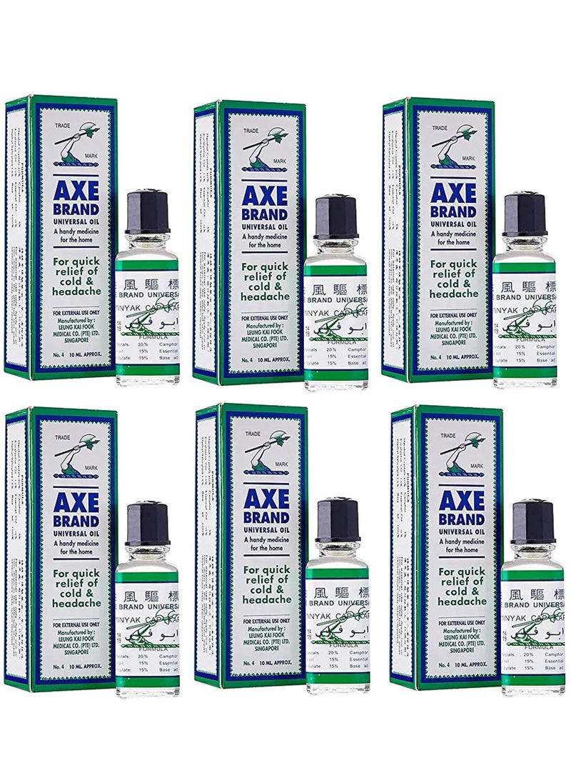 Axe 6-Piece Universal Oil for Quick Relief Of Cold and Headache 10ml  - Image 1