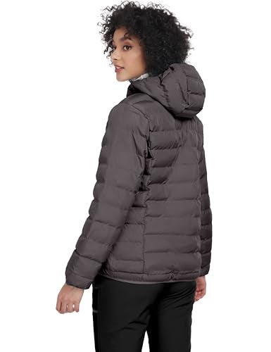 Little Donkey Andy Women's Lightweight Puffer Jacket Hooded Windproof Winter Coat Coffee Heather S - Image 2