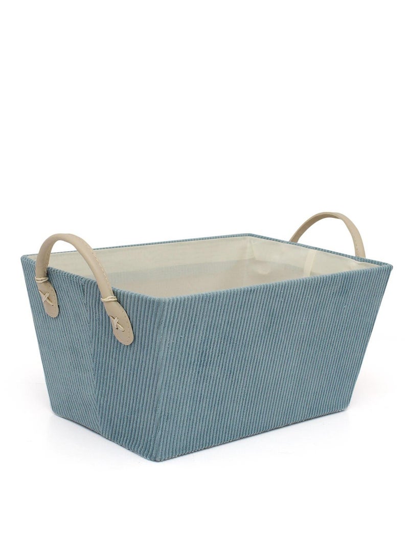 Polyester Storage Basket organizer coved with fabric - Blue - Image 1