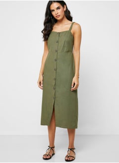 Cotton On Button Through Square Neck Dress  - Image 4