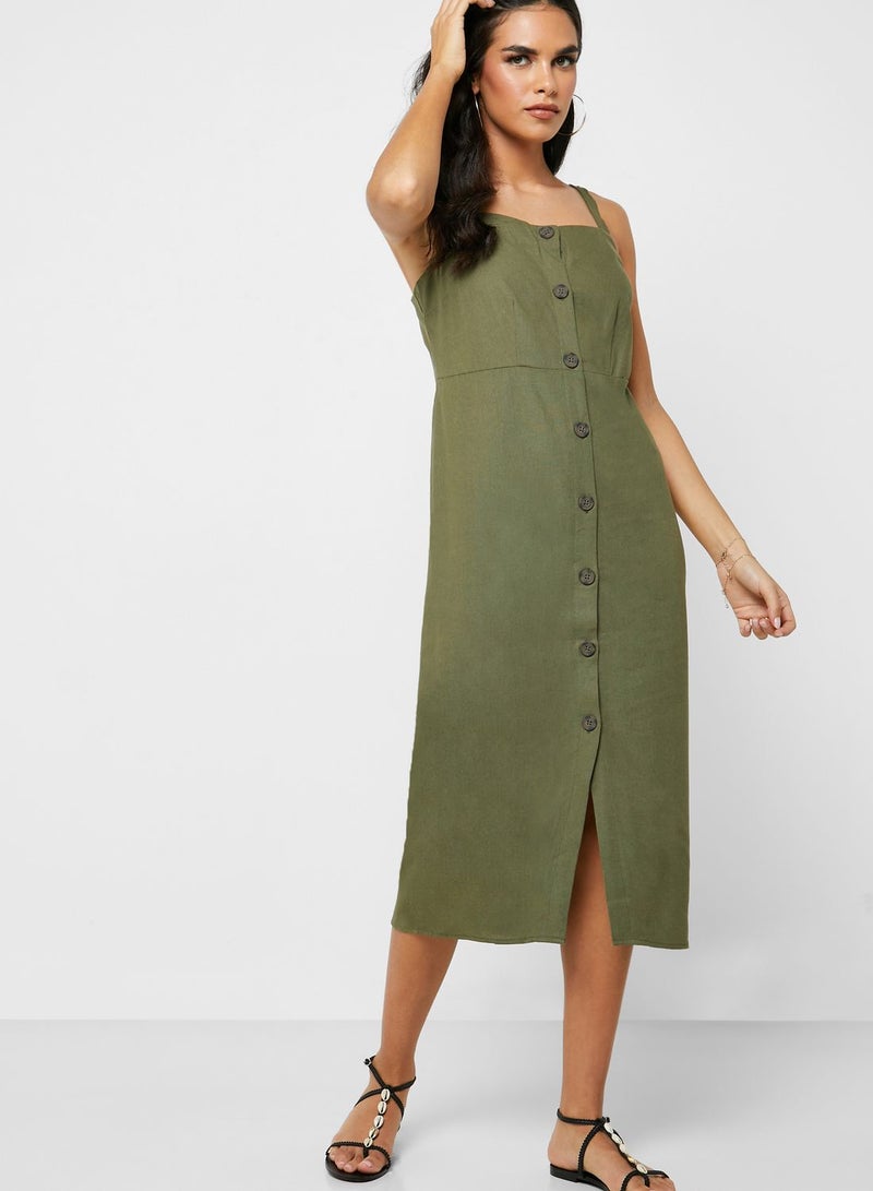 Cotton On Button-Front Midi Dress  - Image 1