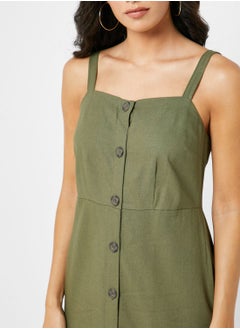 Cotton On Button Through Square Neck Dress  - Image 3