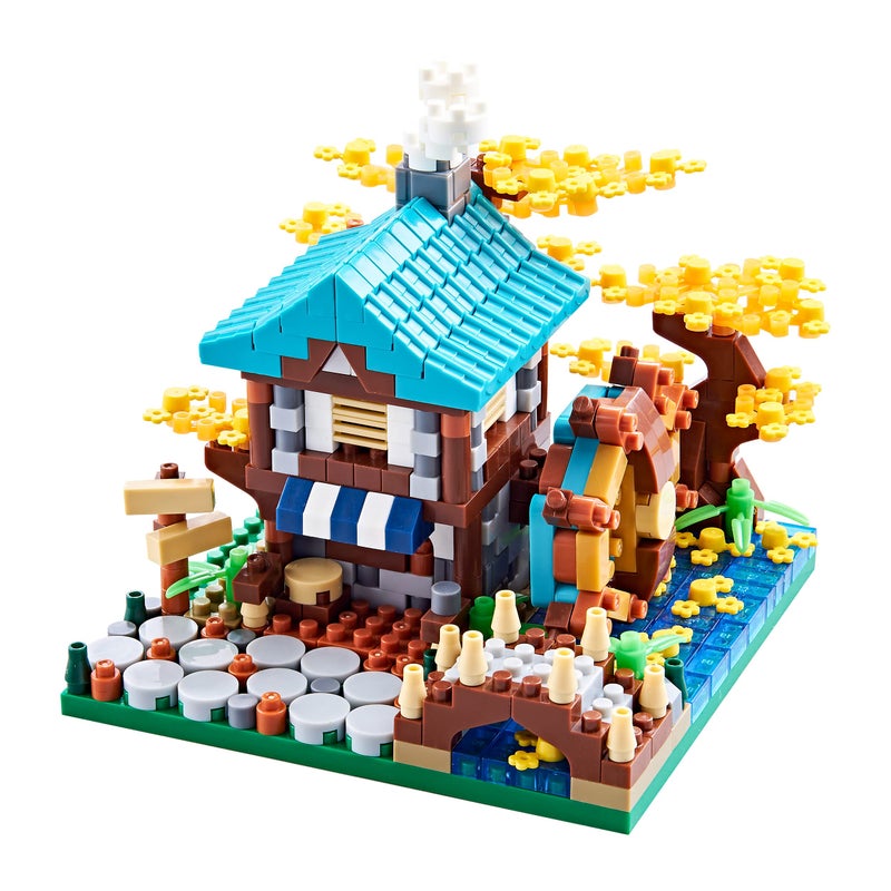 JXRLMB Autumn Architecture Flower Treehouse Micro Blocks Building Sets for Adults Tree and Plants Mini Bricks Modle Kit Creative DIY Gift - Image 1