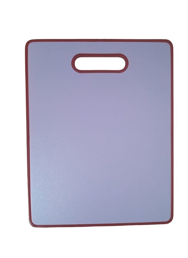 Generic - Plastic cutting board with handle 37*30cm (red - different shapes) - Image 1