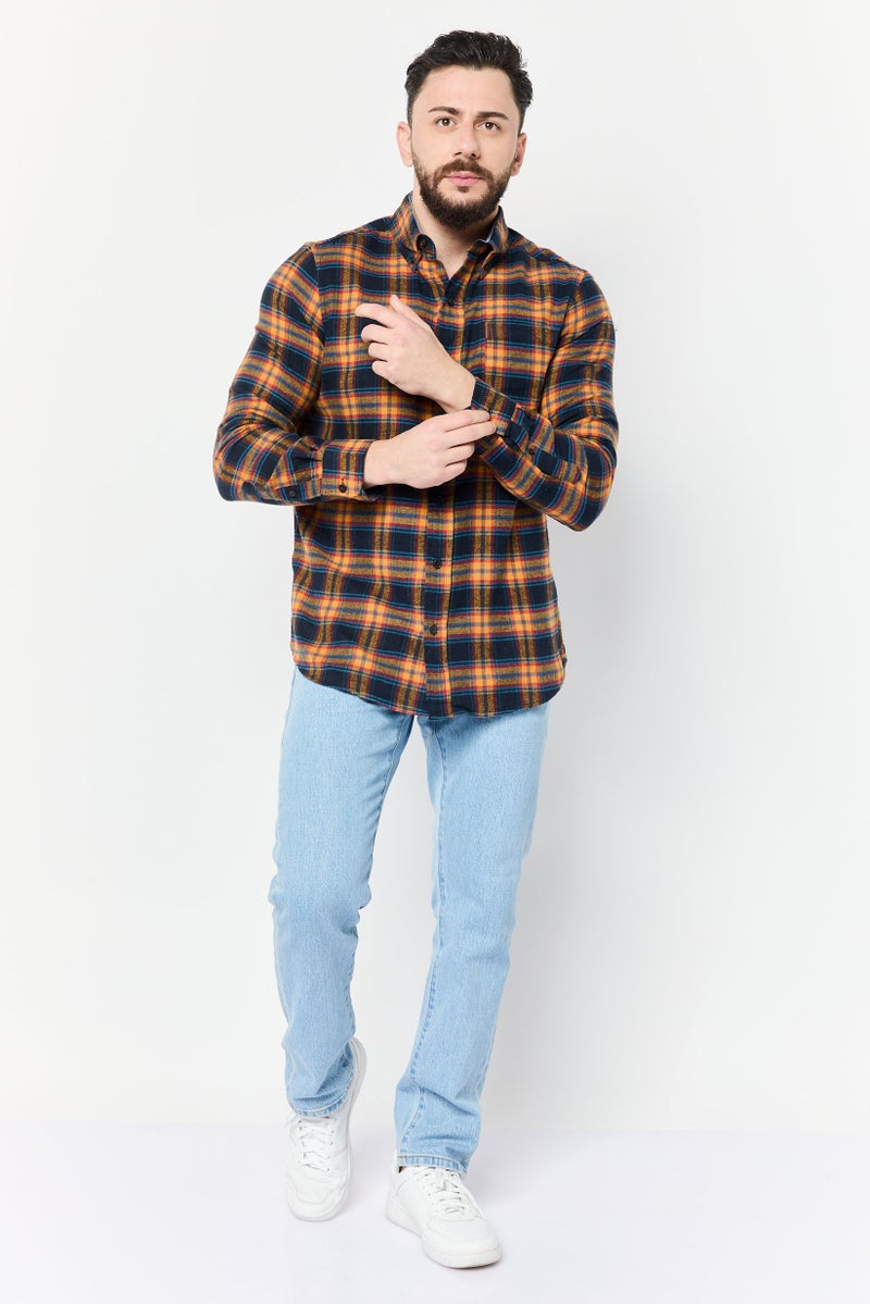 Chaps Men Regular Fit Plaid Long Sleeve Casual Shirts, Multicolor - Image 2