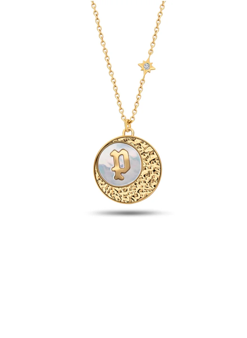 بوليس Selene Ladies Gold Plated Stainless Steel Pendant Necklace