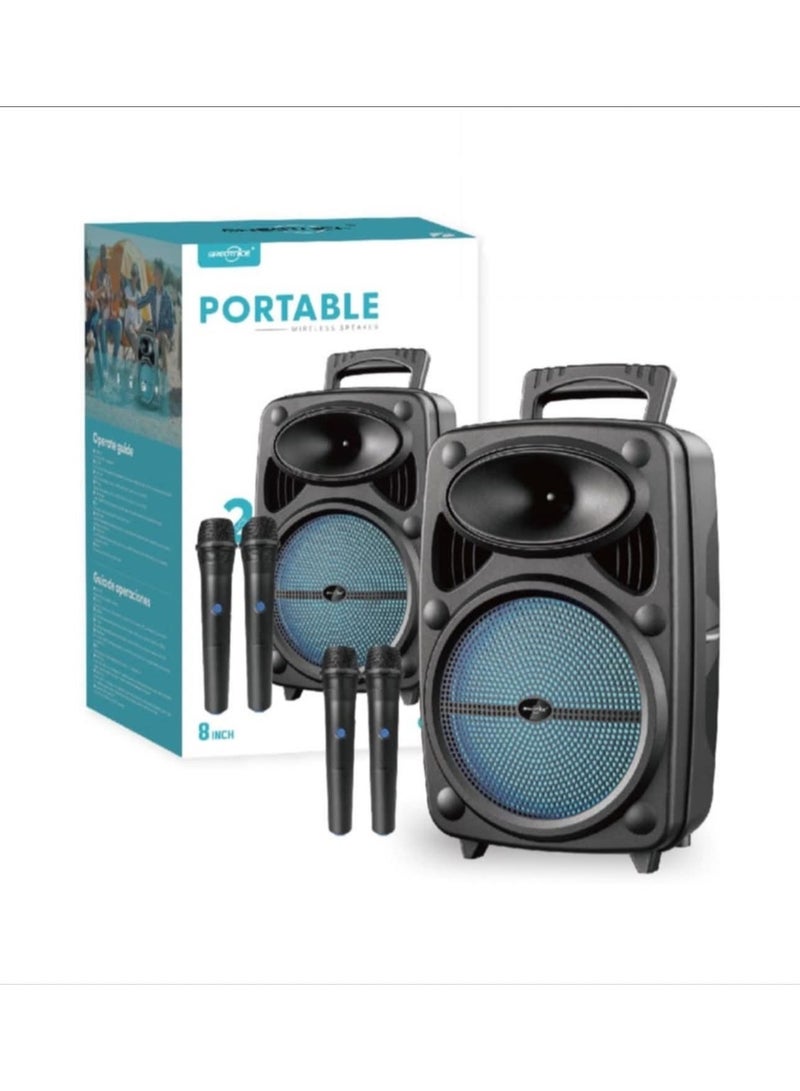 GREATNICE GTS-2385 Wireless Portable Outdoor Dj Party BT Speakers with TWS&FM&USB 8 Inch - 20W - Image 3