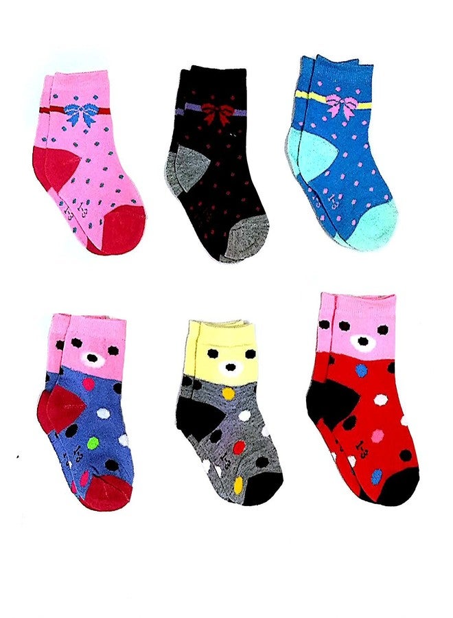 Sio Boy's and Girl's Cotton Woollen Socks (Multicolour, 2-3 Years) Pack of 4 - Image 3