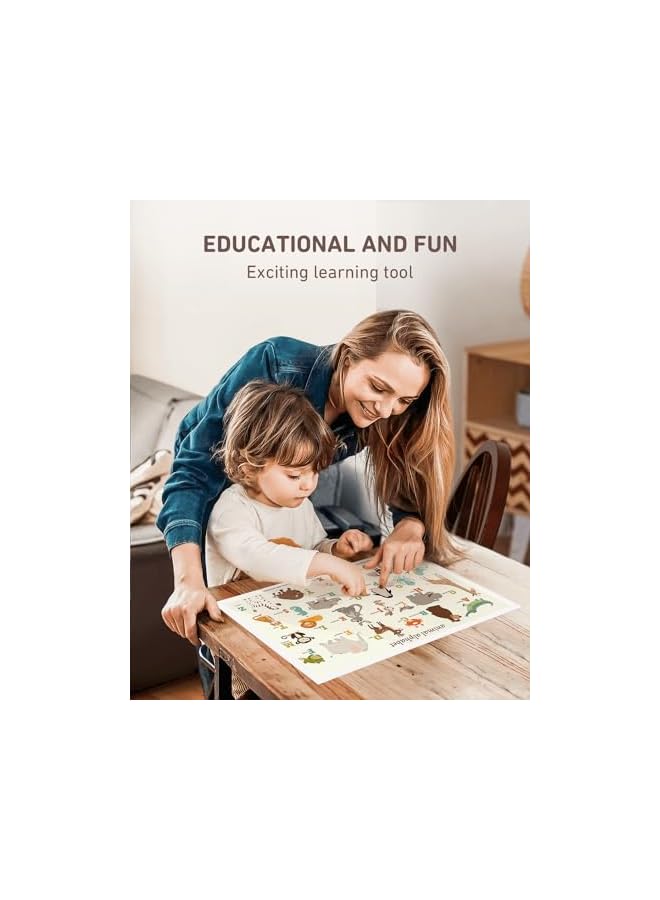 Disposable Stick-on Placemats 40 Pack for Baby u0026 Kids u0026 Toddler, Sticky Placemats Restaurant Table Mats 12 x 18 (Animal Alphabet) - Image 5