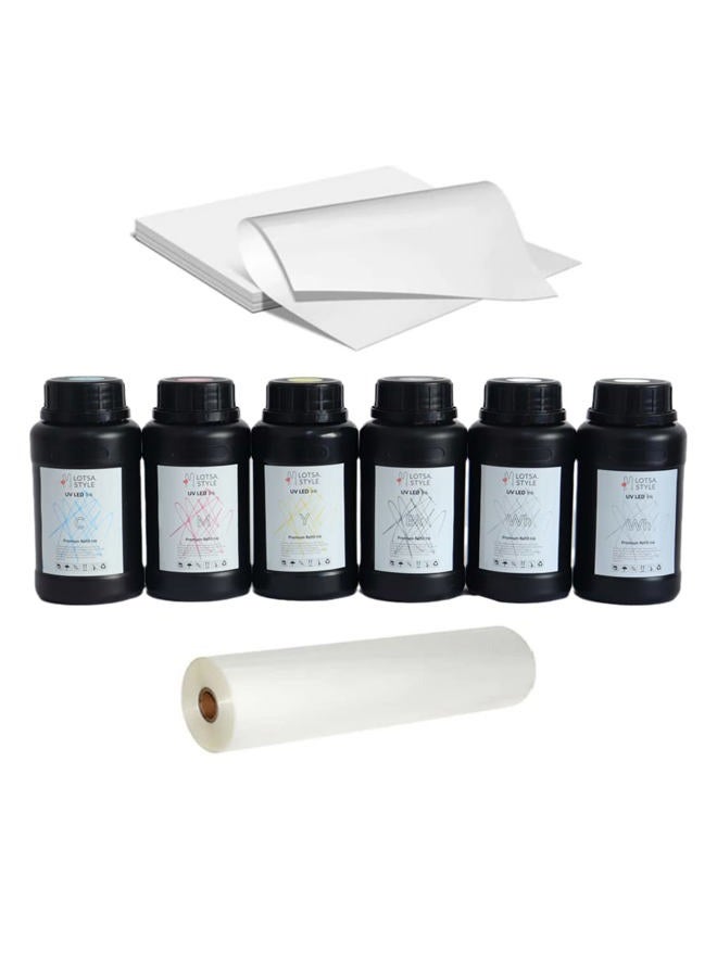 LOTSA. STYLE Premium A3 (11.7 x 16.5) UV DTF Ultraviolet Direct to Film Transfer Printing Crystal Label Sticker (A3, A Film) - Image 3