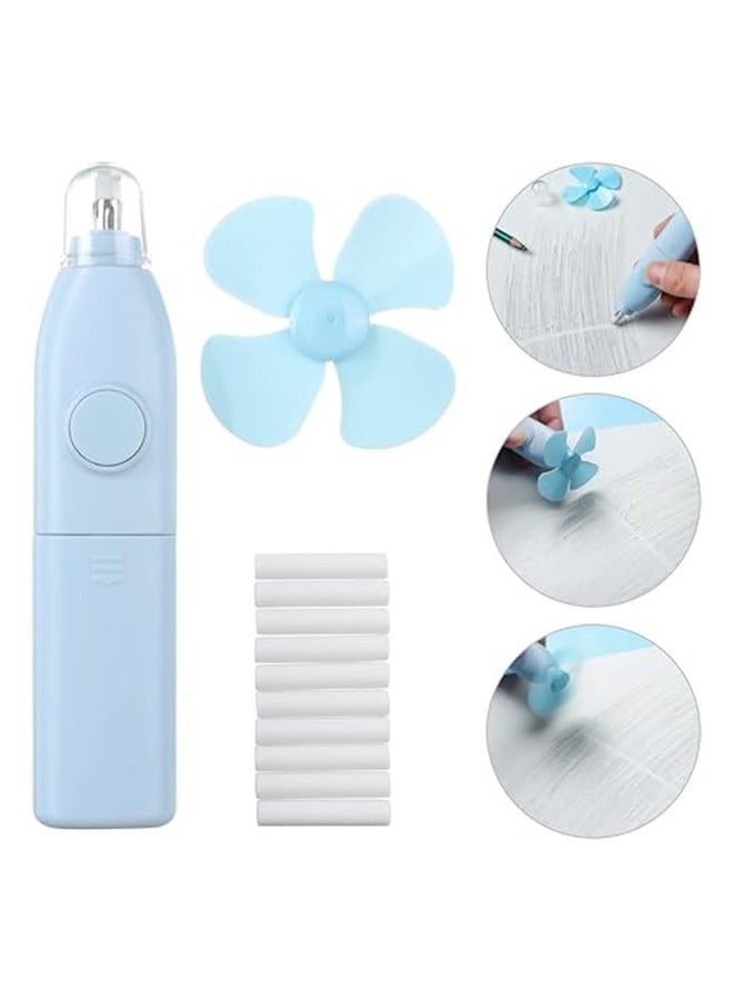 ممحاة كهربائية مع مروحة أوتوماتيكية للرسم والكتابة ومجموعة رسم مستلزمات الطلاب مناسبة للمكتب المدرسي - Image 1