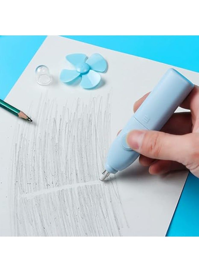 ممحاة كهربائية مع مروحة أوتوماتيكية للرسم والكتابة ومجموعة رسم مستلزمات الطلاب مناسبة للمكتب المدرسي - Image 2