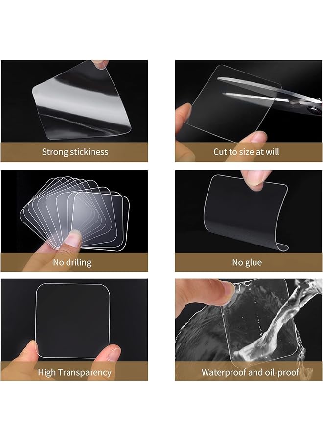 erorex Double Sided Tape（80Pc Cleanable、Residue Free、And Reusable Non Marking Installation Tape Suitable，For Wall Decoration、Car Wall Hanging、And Home Appliance Fixation - Image 3