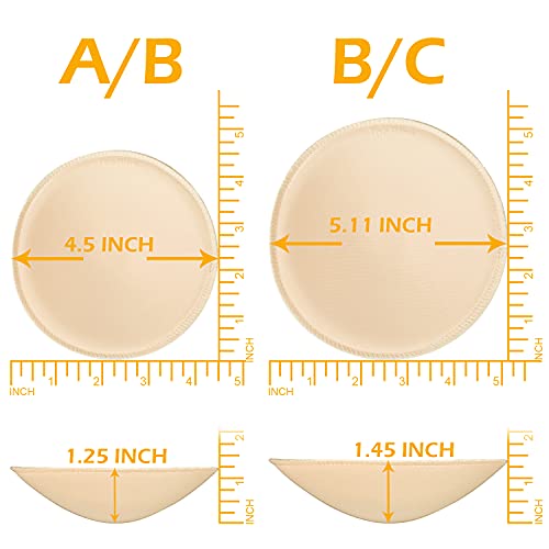 TopBine 3 pairs Round Soft Bra Inserts Pads Removable Sport Bra Cups inserts Mastectomy Bra Inserts For Bikini Top Swimsuit - Image 3