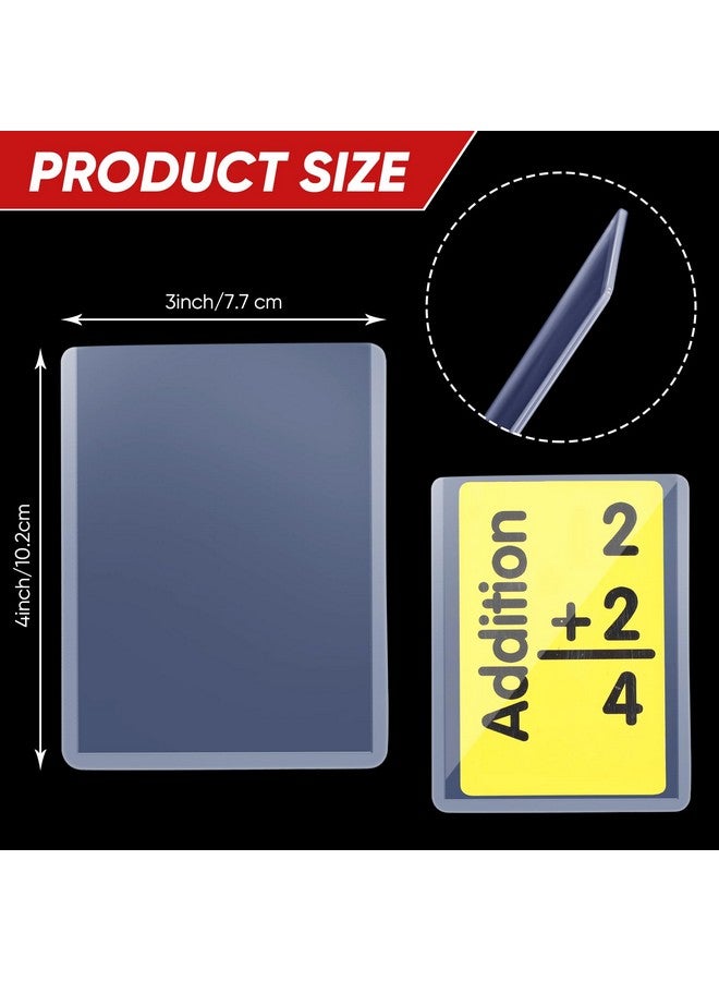 Chinco 400 Pieces Card Sleeve Hard Plastic Card Protector Holder for Trading, Baseball, Football, Sport, Photo, 3 x 4 Inches (Clear) - Image 2