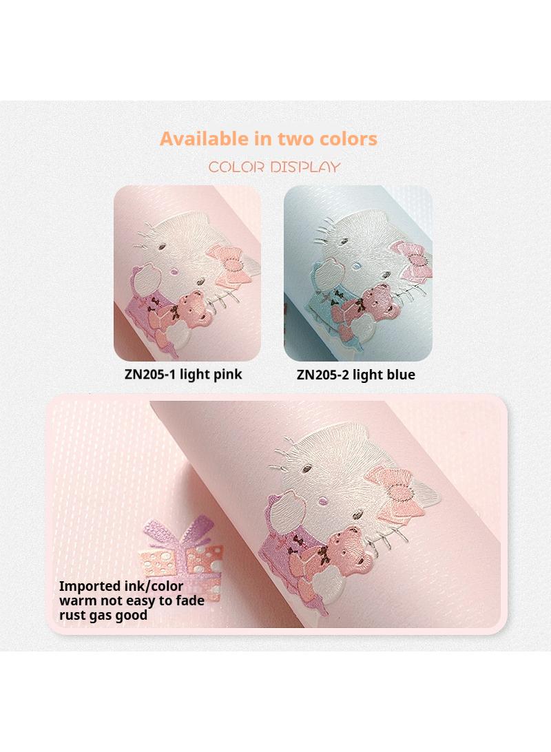 Bluejw Hello Kitty Design Thicken Waterproof Self-Adhesive Wallpaper For Kids Room 0.53*9.5 Meters  - Image 4