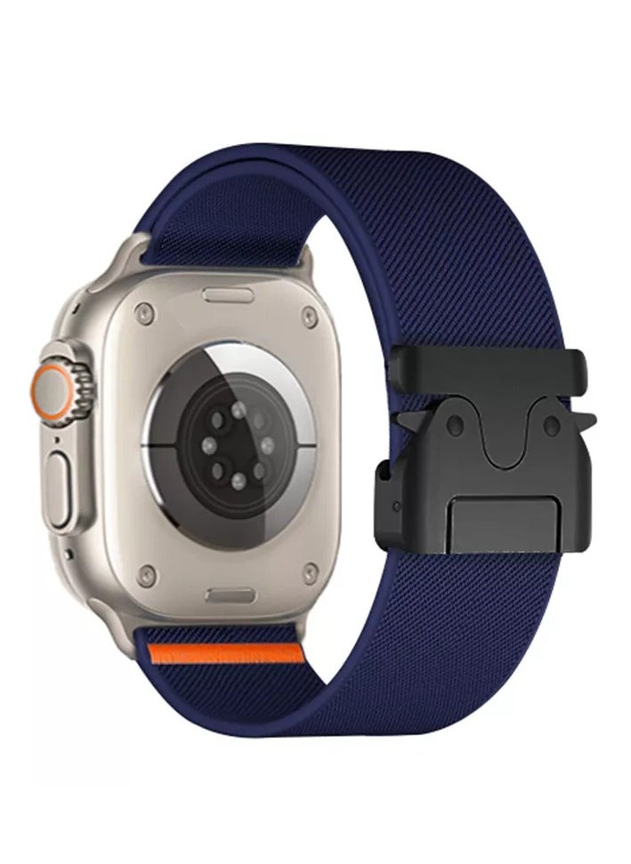 Generic - Sport Durable Rugged Watch Band Compatible with Apple Watch Ultra 1/2 49mm 46mm 45mm 44mm 42mm for Women Men Soft Stretchy Nylon Loop Strap,Parachute Style Buckle Straps for iWatch SE Series 10 9 8 7 6 5 4 3 2 1 SE - Image 1