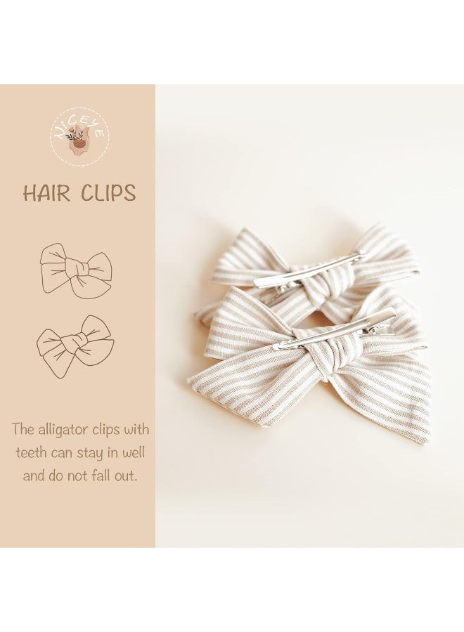 Niceye 24 PACK Baby Girl Hair Clips Set, Hair Bows Barrettes Handmade Accessories Alligator Clip for Babies Infant Toddlers Kids in Pairs - Image 5