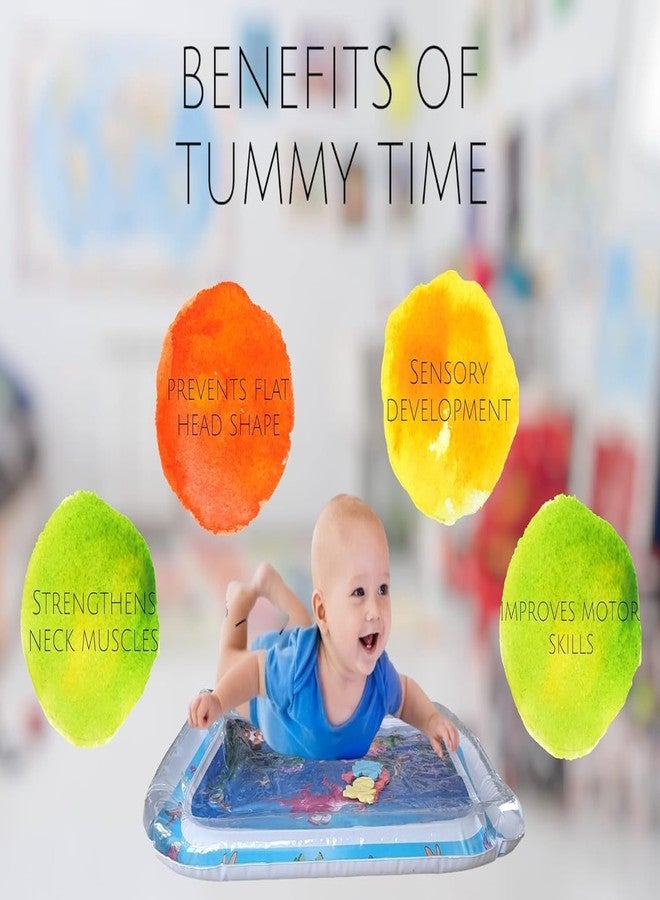SKYTAK Children’s Water Play Mat for Tummy Time - Inflatable, Leak-Proof Sensory Activity Mat for Infants & Toddlers | Soft, Durable Rectangular Floor Toy (Multicolor Pack of 1) - Image 2