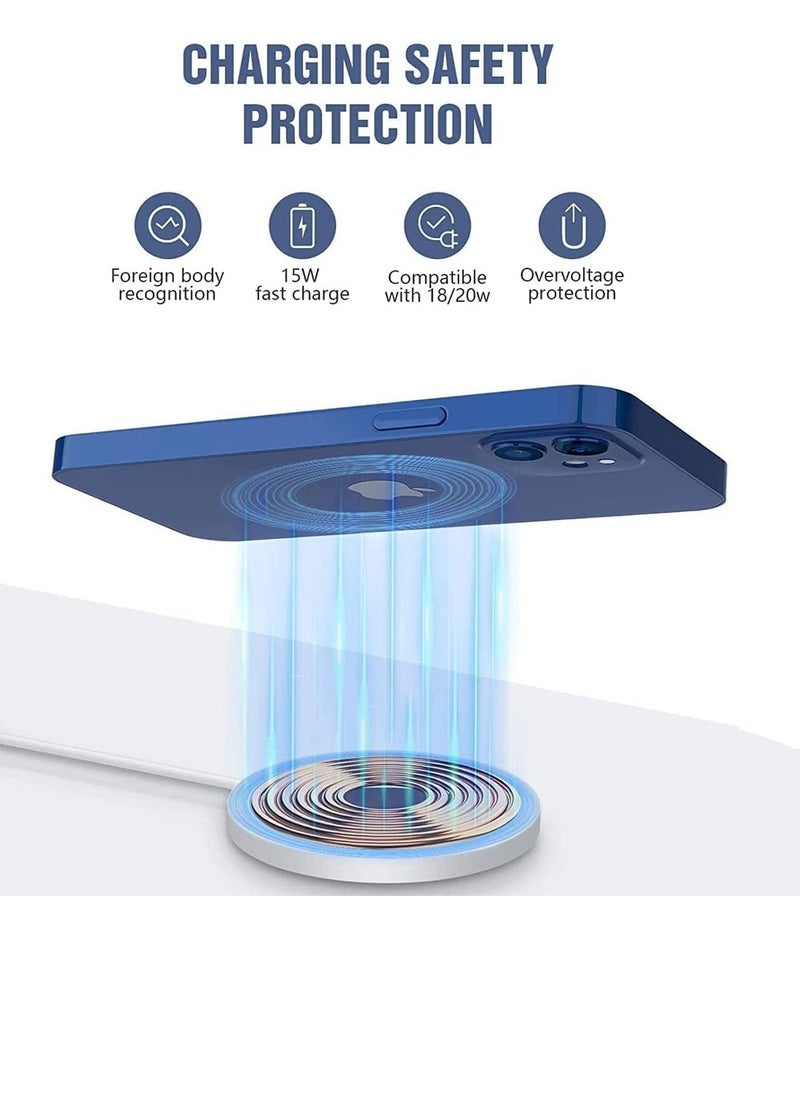 XICEN - Wireless Charger for iPhone 15/14/13/12 Series, Fast Charging Magnetic Charger Compatible with Samsung Galaxy Series, 15W Phone Charger Charging Pad - Image 1
