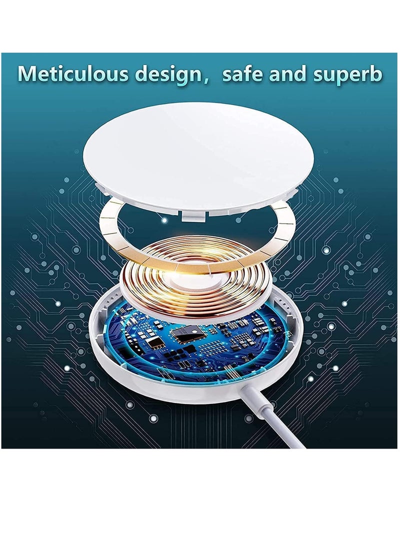 XICEN - Wireless Charger for iPhone 15/14/13/12 Series, Fast Charging Magnetic Charger Compatible with Samsung Galaxy Series, 15W Phone Charger Charging Pad - Image 1