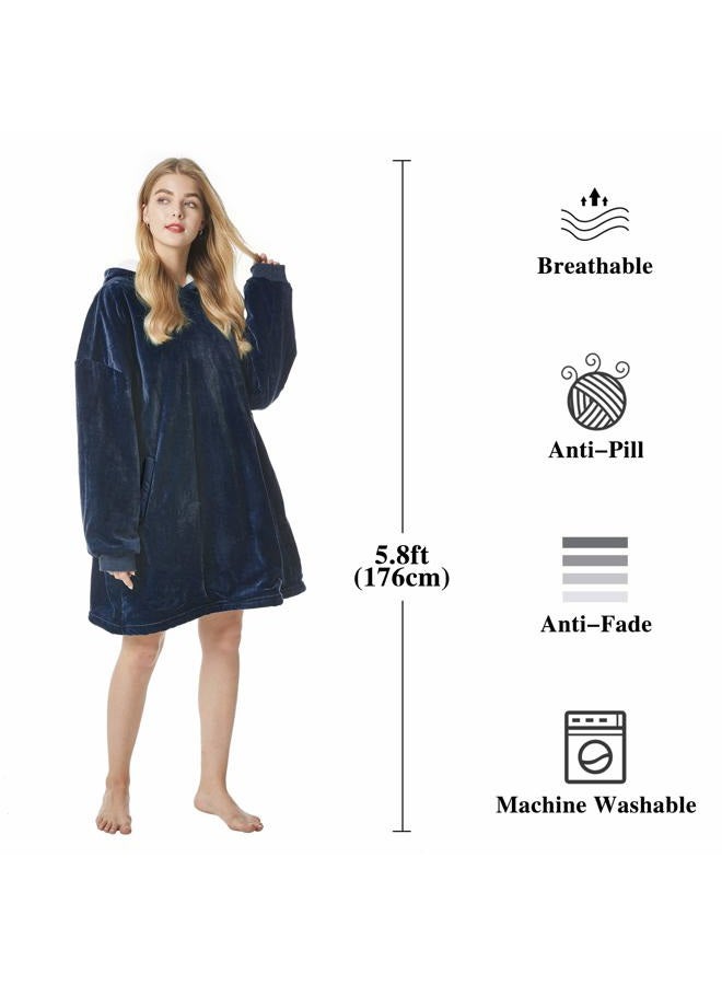 Felicigeely Blanket Sweatshirt,Oversized Fleecehug Hoodie Wearable Blanket,Soft Warm Comfortable Giant Front Pocket for Adults Men Women Teens Friends - Image 5