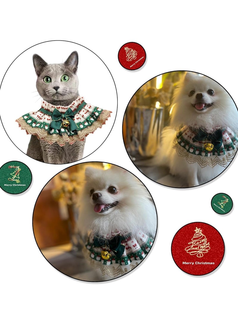 TAPIT Pet Christmas Dog Cat Scarf Christmas Dog Cat Neck Christmas Dog Cat Collar Christmas Cat Dog Saliva Towel & Pet Dress-Up Accessories and Christmas Parties - Image 2