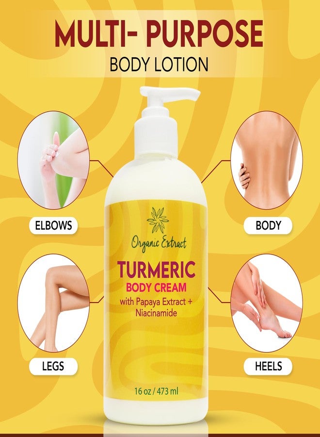 ORGANIC EXTRACT Turmeric Body Cream - 16 fl oz/473 ml - Deep Moisturizing, Hydrating Body Moisturizer Cream for Dry Skin - Helps Relieve & Restore Skin with Turmeric, Papaya Extract, Niacinamide - Image 5