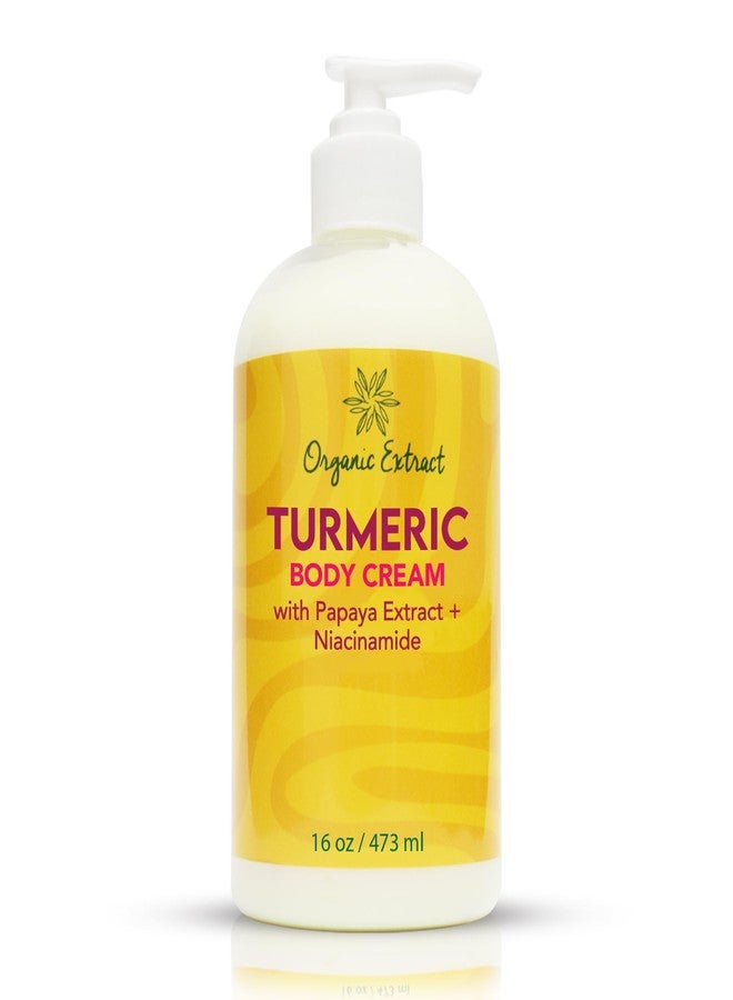 ORGANIC EXTRACT Turmeric Body Cream - 16 fl oz/473 ml - Deep Moisturizing, Hydrating Body Moisturizer Cream for Dry Skin - Helps Relieve & Restore Skin with Turmeric, Papaya Extract, Niacinamide - Image 1