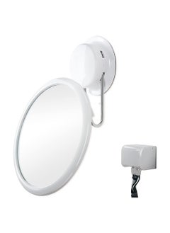 Fogless Shower Mirror for Shaving with Razor Holder, Strong Suction Wall Hanging Mirror 360-degree Rotating, 6-Inch Shatterproof Anti Fog Mirror for Men