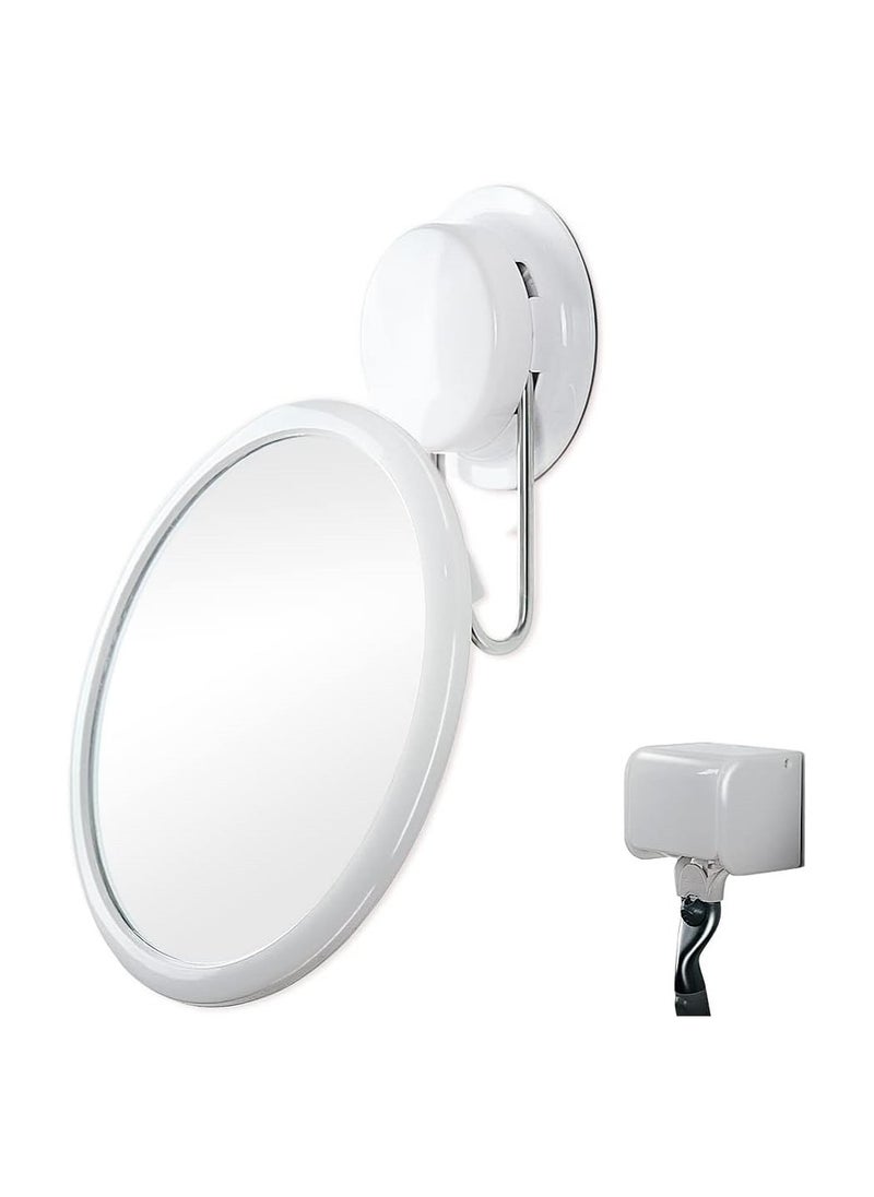 KASTWAVE - Fogless Shower Mirror for Shaving with Razor Holder, Strong Suction Wall Hanging Mirror 360-degree Rotating, 6-Inch Shatterproof Anti Fog Mirror for Men - Image 1