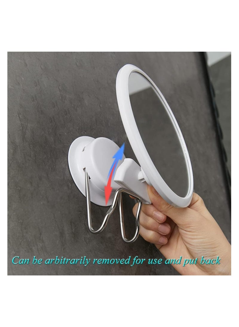 KASTWAVE - Fogless Shower Mirror for Shaving with Razor Holder, Strong Suction Wall Hanging Mirror 360-degree Rotating, 6-Inch Shatterproof Anti Fog Mirror for Men - Image 1