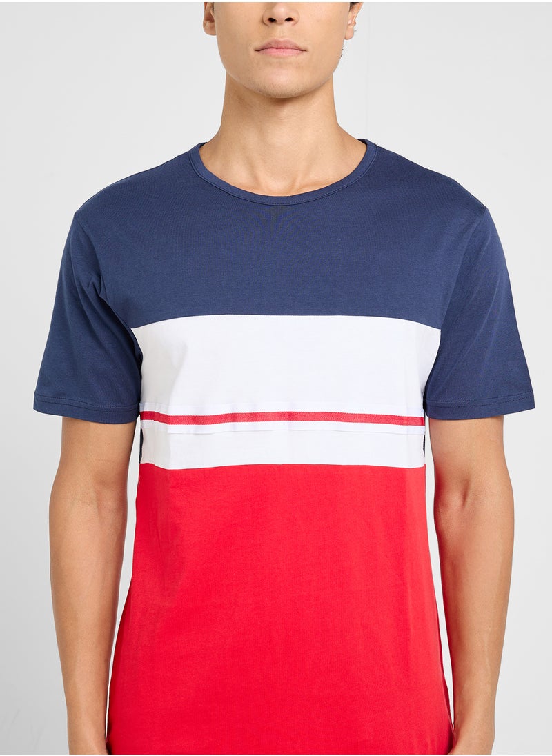 trendyol Color Block Crew Neck T-Shirt  - Image 3