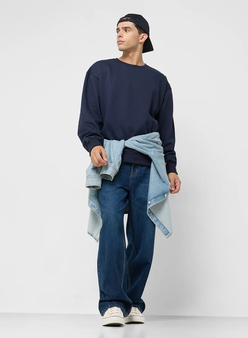 Seventy Five Basics Oversized Basic Sweatshirt