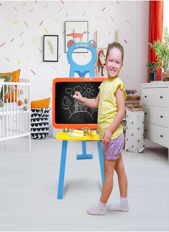 Generic 3 in 1 Dry Erase Whiteboard, Magnetic Board and Drawing Board Art Activity for Artists with Learning Alphabet, Numbers, Chalk and Eraser  - Image 3