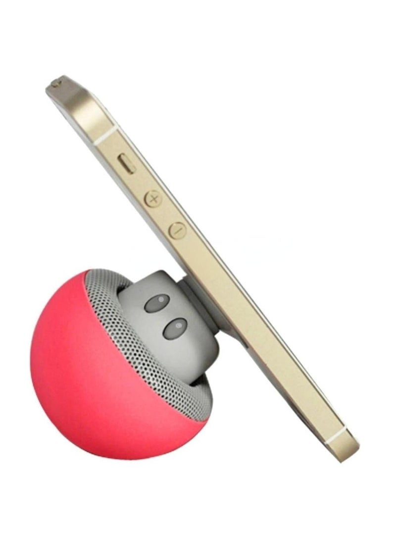 Mini Portable Bluetooth 3.0 Speaker with Noise Cancelling Subwoofer and Mobile Phone Holder - red - Image 1