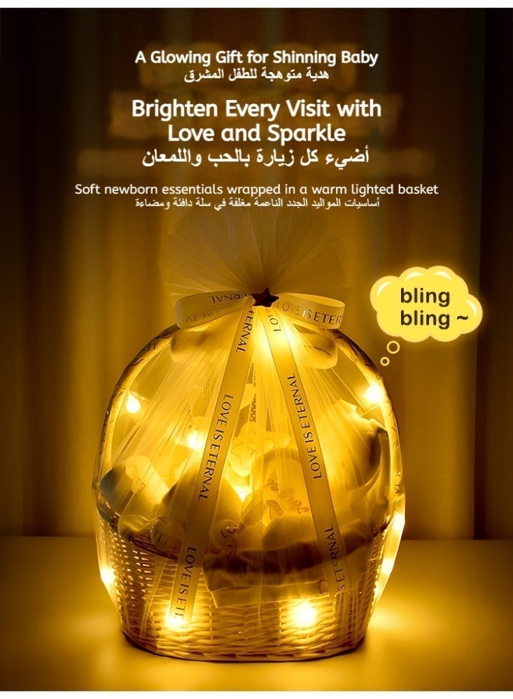 كويس مجموعة هدايا مواليد مكونة من 20 قطعة - مجموعة هدايا للمواليد الجدد، تتضمن ملابس وإكسسوارات للأطفال: قبعة، جوارب، وسادة، بطانية، ولعبة، مصنوعة من قطن فاخر، مناسبة لجميع الفصول (الربيع، الصيف، الخريف، الشتاء)، من عمر 0 ​​إلى 3 أشهر - تصميم ملاك - Image 3