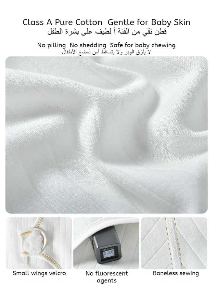 كويس مجموعة هدايا مواليد مكونة من 20 قطعة - مجموعة هدايا للمواليد الجدد، تتضمن ملابس وإكسسوارات للأطفال: قبعة، جوارب، وسادة، بطانية، ولعبة، مصنوعة من قطن فاخر، مناسبة لجميع الفصول (الربيع، الصيف، الخريف، الشتاء)، من عمر 0 ​​إلى 3 أشهر - تصميم ملاك - Image 5