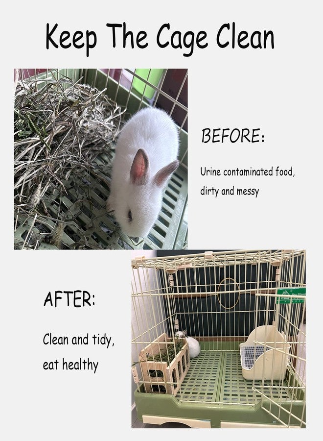 WEWAYKGJ Rabbit Hay Feeder Wooden Hay Rack Guinea Pig Hay Holder Less Wasted Hanging Hay Feeder for Bunny Chinchillas Guinea Pig Small Animal Supplies - Image 3