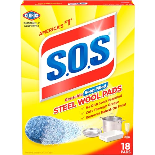 S.O.S Steel Wool Soap Pads, 18 Count - Image 1